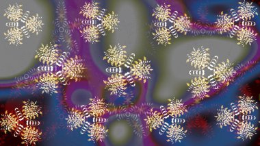 Kar tanesi simgesi, izole. Raster kış kar taneleri renkli arka plan üzerinde. Raster kar tanesi simgesi. Düz tasarım. Raster illüstrasyon.