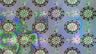 Düz dizayn. Siluet kar tanecikleri izole edilmiş, yeşil ve gri renkler. Kar Tanesi Mozaik ikonu. Sembol kışı, donmuş, Noel, yeni yıl tatili. Grafiksel element dekorasyonu. Raster tasarımı.