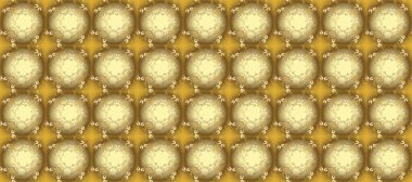Tarafsız, kahverengi ve bej renklerde altın elementlerle kusursuz desen. Raster oryantal süs. Kusursuz altın desen.