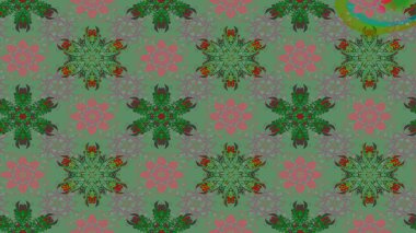 Düz Çiçek Elementleri Tasarımı. Raster Şirin kumaş deseni. Eskiz klasiği. Renkli Bahar Teması çizim şablonu.