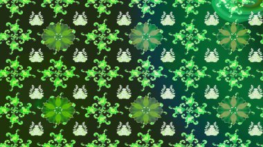 Soyut kar taneleri arkaplanda izole edilmiş düz dizayn. Kar tanesi rengarenk desen. Raster kar taneleri arka planda. Raster illüstrasyonu. Kar taneleri deseni.