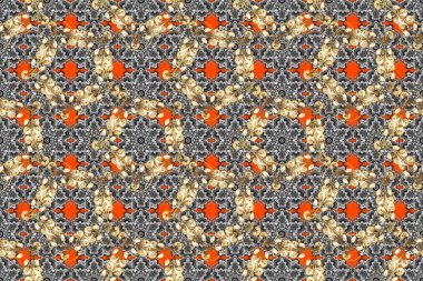 Tekstil için figür. Poster ya da kapak için arka plan. Şirin, zarif çiçekler Raster illüstrasyonu. Yapraklı kusursuz desen. Davetiye ve kartpostal tasarımı için dekoratif çiçek unsurları.