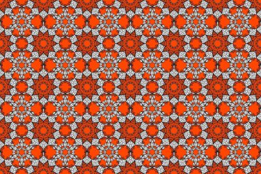 Turuncu, gri ve kahverengi renkli çiçeklerle kusursuz çiçek deseni. Çiçekler suluboya tarzında turuncu, gri ve kahverengi renkte.