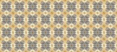 Kusursuz klasik raster altın desenli. Geleneksel oryantasyon süsü. Klasik klasik klasik arka plan. Bej, gri ve nötr renklerde altın elementlerle kusursuz desen. Raster illüstrasyonu.