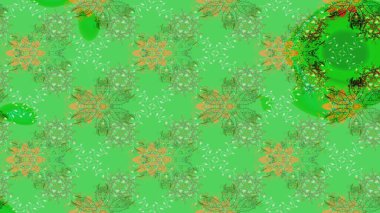 Düz Çiçek Elementleri Tasarımı. Raster. Renkli Bahar Teması çizim şablonu.