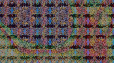 Renkli Bahar Teması eskiz kalıbı. Kahverengi ve gri renkli çiçekler. Raster illüstrasyonundaki çiçek desenli çizim. Düz Çiçek Elementleri Tasarımı.