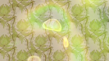 Raster illüstrasyonu. Sketh. Tarafsız, bej ve yeşil renklerde çiçekler. Şirin çiçek elementleri..