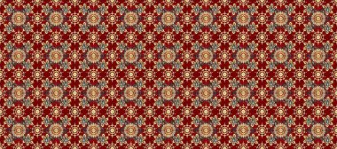 Kırmızı, bej ve kahverengi renklerde altın elementler. Barok tarzında kusursuz bir doğulu süsü. Geleneksel klasik raster altın pürüzsüz desen.