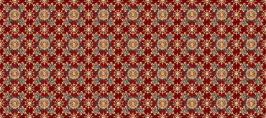 Kırmızı, bej ve kahverengi renklerde altın elementler. Barok tarzında kusursuz bir doğulu süsü. Geleneksel klasik raster altın pürüzsüz desen.