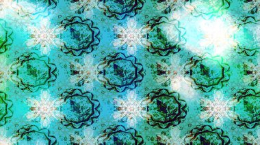 Küçük çiçekte güzel bir desen var. Doğa. Çiçek arkaplan. Çiçek kompozisyonu. - Mavi, yeşil ve tarafsız çiçekler. Çiçek kolajı. Raster deseni.