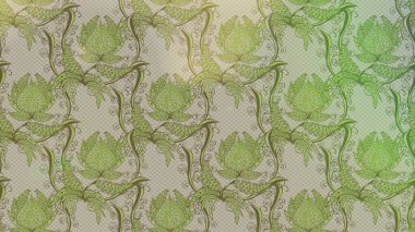 Tarafsız, yeşil ve gri renkte çiçekler. Nazikçe, güzel çiçek arkaplanı. Raster çiçek desenli ve çiçekli..