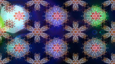 Soyut etnik raster kusursuz desen. Kabile sanatı boho baskısı, klasik çiçek arkaplanı. Arkaplan dokusu, duvar kağıdı, çiçek teması mavi, gri ve nötr renkler.