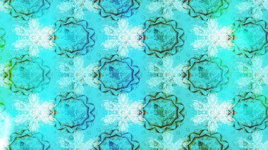 Soyut etnik raster çizim kalıbı. Kabile sanatı boho baskısı, klasik çiçek arkaplanı. Arkaplan dokusu, duvar kağıdı, çiçek teması mavi, nötr ve yeşil renkler.