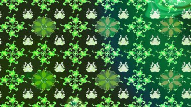 Çiçekli yeşil renkte bir çiçek deseni çiz. Suluboya tarzında yeşil renkte çiçekler.