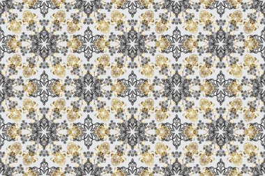 Parlak dantel, stilize çiçekler, şal desenli. Gri, bej renklerde, altın elementlerle kusursuz desen. Kusursuz altın desenli bukleler. Doğu tarzı arabesk. Hassas altın desen. Raster..