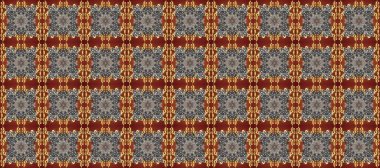 Gri ve kahverengi renklerde, altın elementli, pürüzsüz bir desen. Şam tasarım için kusursuz desen.