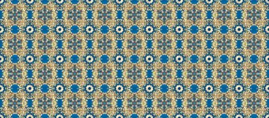 Barok tarzında kusursuz bir doğulu süsü. Geleneksel altın sarısı desenli mavi, bej ve nötr renklerde altın elementler.