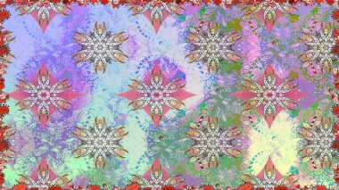 Raster. Güzel suluboya çiçekler, parlak renkler inspineutral çiçek desenli dikişsiz arka plan..