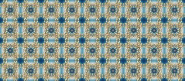 Geleneksel Arap dekoru mavi, bej renkler. Süslü dantel iz sürücü. Doğu tarzında klasik tasarım öğesi. Duvar kâğıdı için altın süslü bir illüstrasyon. Çiçekli süslemeli, pürüzsüz bir desen.