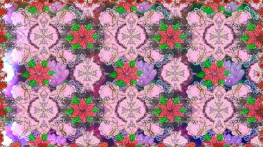 Tarafsız çiçekli kusursuz desen, suluboya çiçekli desen, şirin çiçek, duvar kağıdı, kart veya kumaş için fayanslı. Raster - stok.