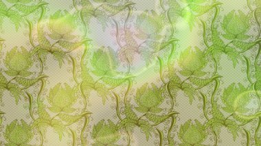 Modern stil dokusu. Çiçek desenli raster, nötr, yeşil ve bej çizgili grafik desenli soyut raster arkaplan.