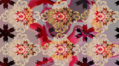 Raster Moda kumaş deseni. Çizgi çizimi kalıbı. Şirin çiçekler..