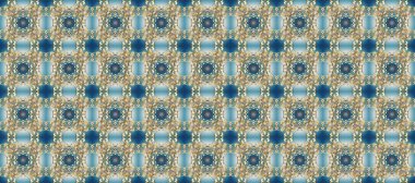 Geleneksel Arap dekoru mavi, bej renkler. Süslü dantel iz sürücü. Doğu tarzında klasik tasarım öğesi. Duvar kâğıdı için altın süslü bir illüstrasyon. Çiçekli süslemeli, pürüzsüz bir desen.