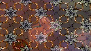 Mandalas 'ın dekoratif dokusu. Folk Style. Stilize Çiçekler. Raster illüstrasyonu. Tekstil için Lacy Fashion Print. Kumaş veya Duvar Kağıdı Tasarımı. Dantelli Kar Tanelerinin Etkisi.