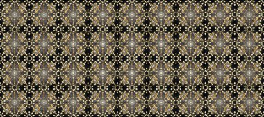 Bej ve gri renklerde altın tekrarlayan elementlerle soyut arkaplan. Kusursuz oryantal klasik altın desen.