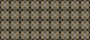 Bej ve gri renklerde altın tekrarlayan elementlerle soyut arkaplan. Kusursuz oryantal klasik altın desen.