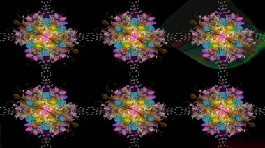 Kışın sembolü, mutlu noeller, mutlu yeni yıl kutlaması Raster illüstrasyonu. Siyah, gri ve kahverengi renklerde şirin kar taneleri. Basit bir kar tanesi. Soyut duvar kağıdı, ambalaj dekorasyonu.