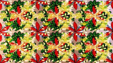 Gömlek, arka plan modelini çiz. Tropik çiçekler. Sarı, bej ve kırmızı renkte çiçekler.