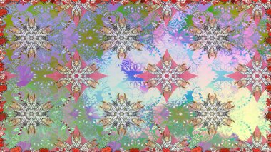 Sevimli çiçek raster deseni. Tarafsız renklerde çiçekler. Düz Çiçek Elementleri Tasarımı. Renkli Bahar Teması Kusursuz Arkaplan.