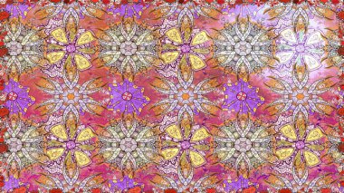 Tarafsız renklerde çiçekler. Renkli Bahar Temalı Kusursuz Arkaplan. Sevimli çiçek raster deseni. Düz Çiçek Elementleri Tasarımı.