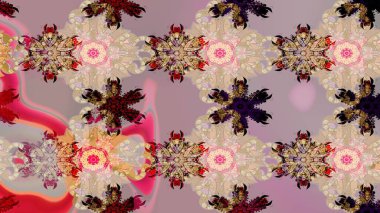 Raster illüstrasyonundaki çiçek desenli çizim. Renkli Yaz Temalı eskiz kalıbı. Tarafsız renklerde çiçekler. Düz Çiçek Elementleri Tasarımı.