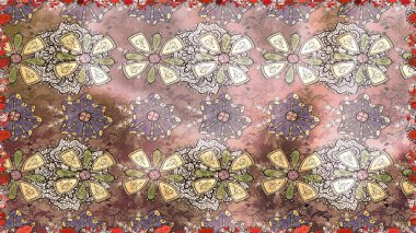 Cute Floral pattern in the small flower. Beautiful fabric pattern. Seamless floral pattern with nice doodles flowers. Raster illustration.