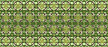 Antika altın tekrarlanabilir duvar kağıdı. Yeşil ve nötr renklerde altın element. Damask pürüzsüz yineleme kalıbı. Barok tarzında altın çiçekli süs..