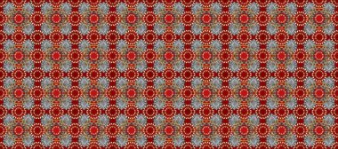 Kırmızı ve gri renklerde altın elementler. Kusursuz raster arka plan. Çiçek deseni. Şık bir grafik desen. Duvar kâğıdı barok, İspanyol kumaşı.