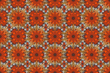 Raster illüstrasyonu. Küçük çiçekteki sevimli çiçek deseni. Güzel karalama çiçekleri olan kusursuz çiçek desenleri. Güzel kumaş deseni.