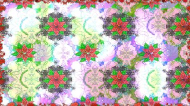 Tropik, dikişsiz çiçek deseni. Tarafsız renklerde çiçekler. Raster illüstrasyonu.