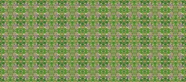 Kusursuz soyut bir arkaplan. Oriental raster klasik yeşil, bej ve altın desenli. Raster illüstrasyonu.