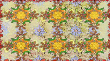 Tarafsız çiçekli kusursuz desen, suluboya çiçekli desen, şirin çiçek, duvar kağıdı, kart veya kumaş için fayanslı. Raster - stok.