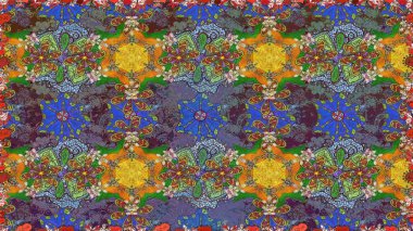 Sevimli çiçek raster deseni. Kahverengi renkli çiçekler. Kusursuz Renksiz Bahar Temalı Kusursuz Arkaplan. Düz Çiçek Elementleri Tasarımı.