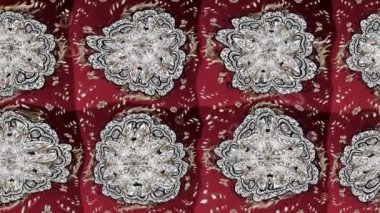 Renkli unsurlarla hareketli arka plan görüntüleri. Çiçekler. Eski model. Bayrak tarzı. Video kaydı. Şablon. Döngü. Kusursuz..