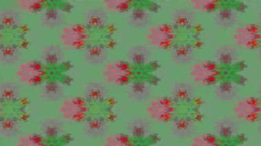 Renkli unsurlarla hareketli arka plan görüntüleri. Çiçekler. Eski model. Bayrak tarzı. Video kaydı. Şablon. Döngü. Kusursuz..