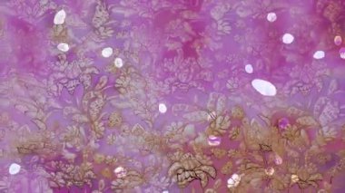 Renkli unsurlarla hareketli arka plan görüntüleri. Çiçekler. Eski model. Bayrak tarzı. Video kaydı. Şablon. Döngü. Kusursuz..