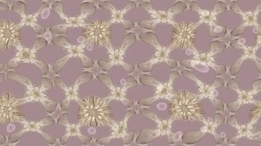 Renkli unsurlarla hareketli arka plan görüntüleri. Çiçekler. Eski model. Bayrak tarzı. Video kaydı. Şablon. Döngü. Kusursuz..