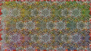 Çiçeklerle suluboya desenli çiçek deseni. Raster illüstrasyonu. Gri renkli güzel tekstil.