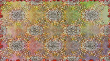 Raster suluboya çiçek deseni, narin çiçekler, tarafsız çiçekler, tebrik kartı şablonu. Güzel kumaş deseni.