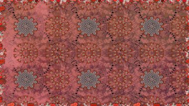 Varicolobrown raster kusursuz illüstrasyon. Birçok kahverengi ve soyut çiçekli tropikal desenler. Küçük çiçekte sevimli çiçek deseni var..